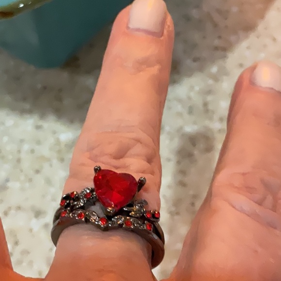 Double rings heart zirconia - Picture 7 of 13